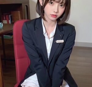 色白小柄女子が部屋に来た